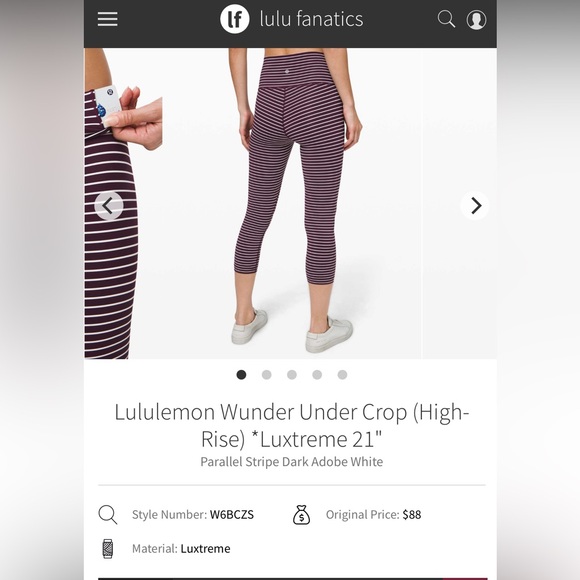 lululemon athletica Pants - EUC Lululemon Wunder Under Crop (High Rise) Luxtreme 21” Leggings